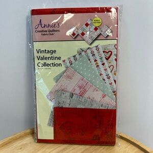 Annie's Creative Quilters Vintage Valentine Collection Pattern Fabric Club New